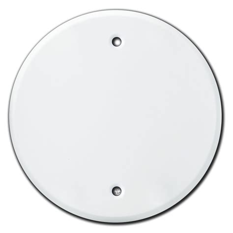 blank cover for four inch round electrical box home depot|4 inch round outlet cover.